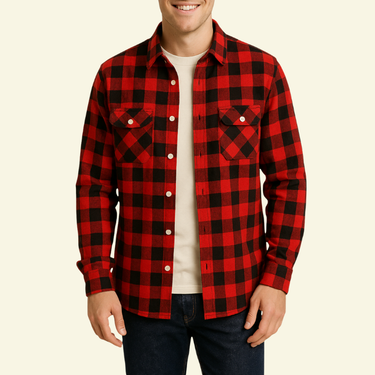 Red flannel shirt - Beaulin Paris