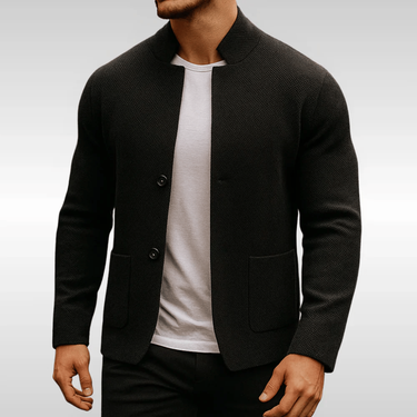Black button cardigan - Beaulin Paris