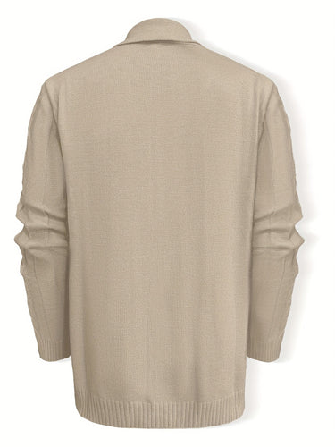 Beige shawl collar cardigan - Beaulin Paris
