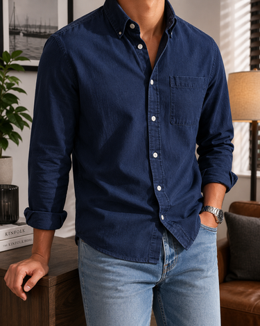 Dark Blue Shirt - Beaulin Paris