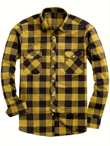 Yellow checked flannel shirt - Beaulin Paris