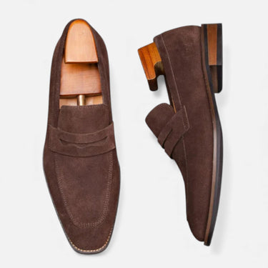 Navy penny loafers - Beaulin Paris