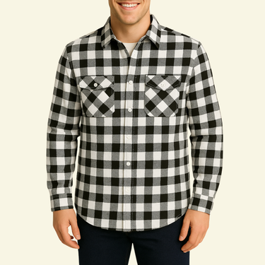 White flannel shirt - Beaulin Paris