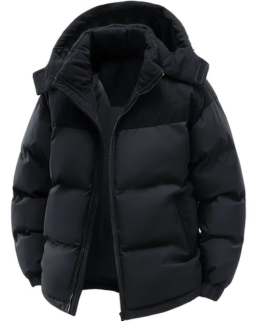 Black hooded padded jacket - Beaulin Paris