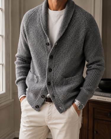 Grey Cardigan - Beaulin Paris