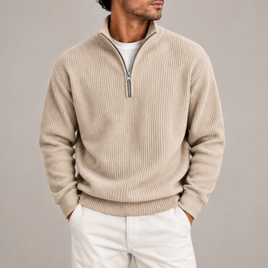 Cream corduroy jumper - Beaulin Paris
