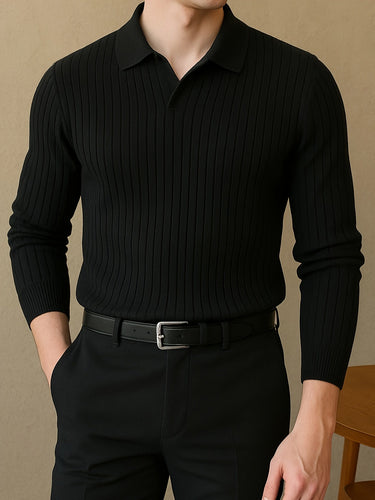 Men's Marseille Polo Collar Sweater — Beaulin Paris