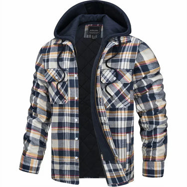 Cream hooded flannel jacket - Beaulin Paris