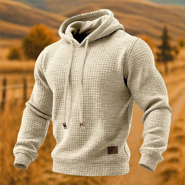 Beige textured hoodie - Beaulin Paris