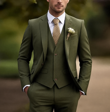 Dark Green three-piece suit - Beaulin Paris