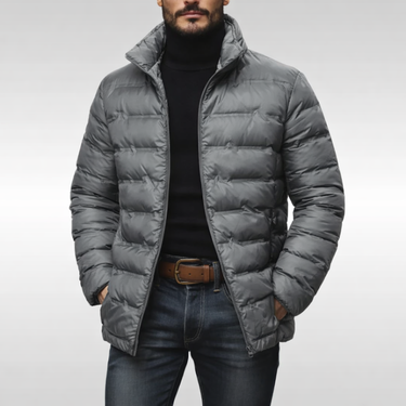 Grey Puffer Jacket - Beaulin Paris