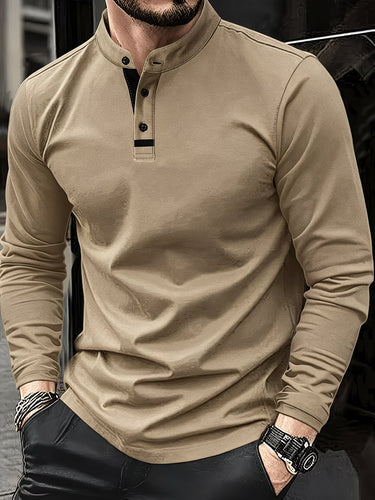 Light Brown button up polo - Beaulin Paris