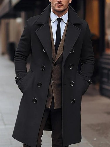 Grey double-breasted coat - Beaulin Paris