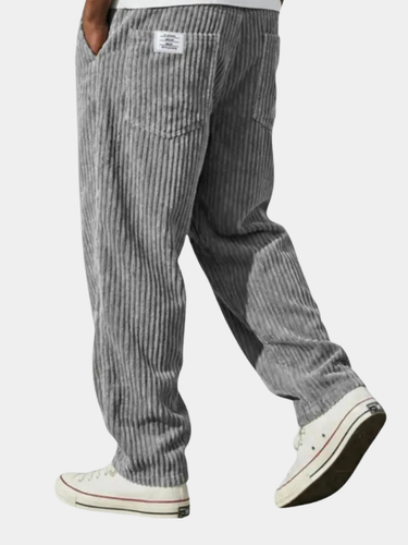 Grey corduroy trousers - Beaulin Paris