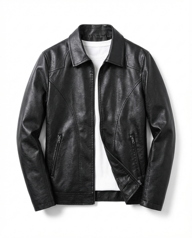 Black leather-look jacket - Beaulin Paris