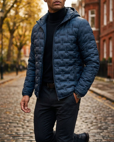 Navy puffer jacket - Beaulin Paris