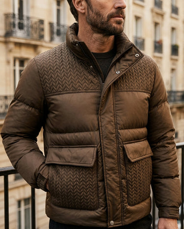 Brown quilted jacket - Beaulin Paris
