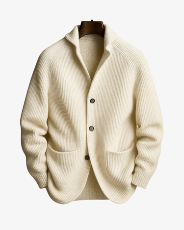 Cream bouclé cardigan - Beaulin Paris