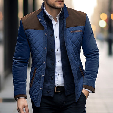 Navy quilted jacket - Beaulin Paris