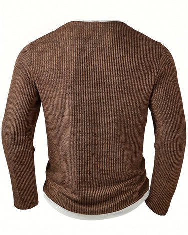 Men's Honfleur Two-Tone Ribbed Sweater — Beaulin Paris