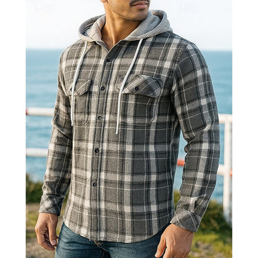 Grey hooded overshirt - Beaulin Paris