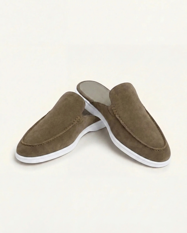 Khaki Mules - Beaulin Paris
