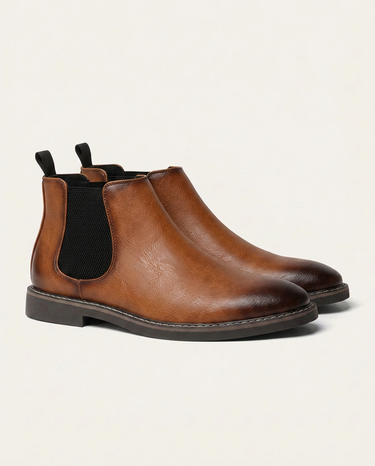 Bottines Homme en Simili Cuir - Marron - Beaulin Paris
