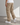 Beige cargo trousers worn - Beaulin Paris