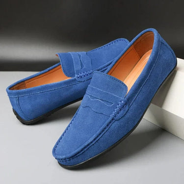 Blue penny loafers - Beaulin Paris