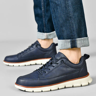 Navy lace up trainers - Beaulin Paris
