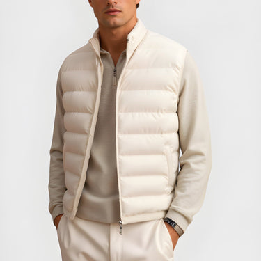 Beige quilted gilet - Beaulin Paris