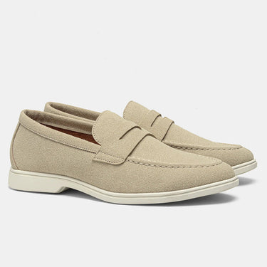 Beige penny loafers - Beaulin Paris