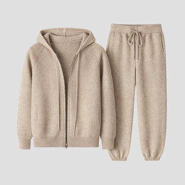Beige knitted tracksuit - Beaulin Paris