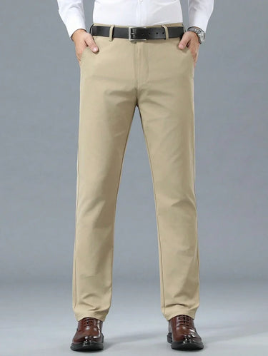 Beige straight trousers - Beaulin Paris