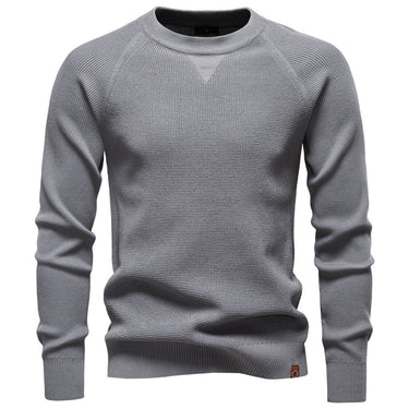 Grey fine knit jumper - Beaulin Paris