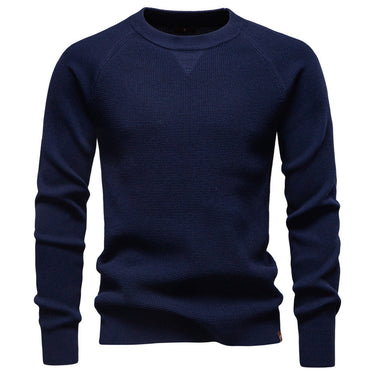 Navy fine knit jumper - Beaulin Paris