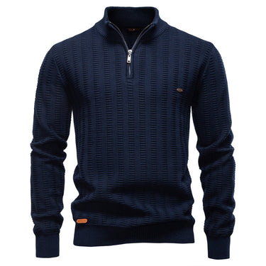 Navy half-zip jumper - Beaulin Paris