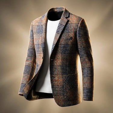 Brown houndstooth blazer - Beaulin Paris
