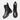 Black fur lined boots - Beaulin Paris
