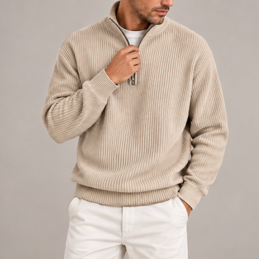 Cream corduroy jumper - Beaulin Paris