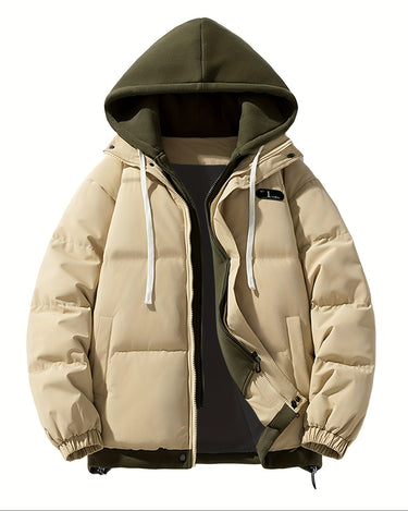 Khaki hooded coat - Beaulin Paris