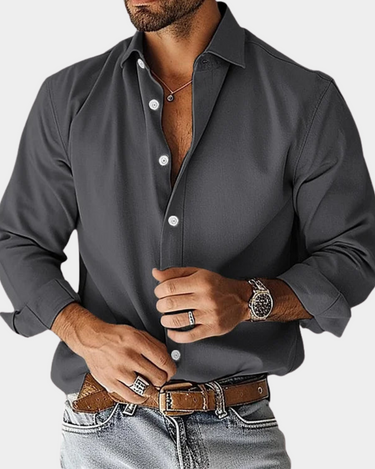 Dark Blue button down shirt - Beaulin Paris