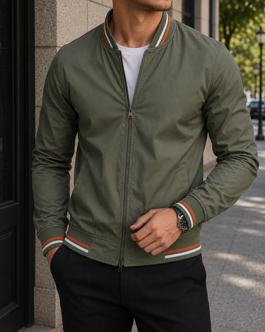 Green Bomber Jacket - Beaulin Paris