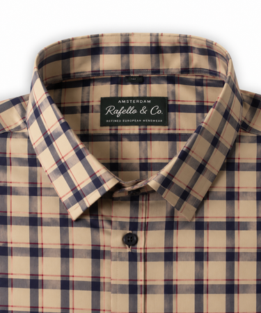 Beige plaid shirt - Beaulin Paris