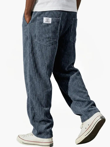 Blue corduroy trousers - Beaulin Paris