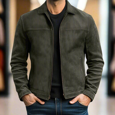 Khaki zip jacket - Beaulin Paris