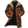 Brown shearling-look coat - Beaulin Paris