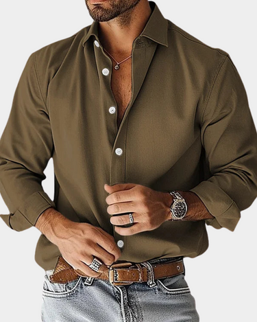 Brown button down shirt - Beaulin Paris