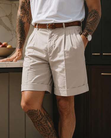 Beige Shorts - Beaulin Paris