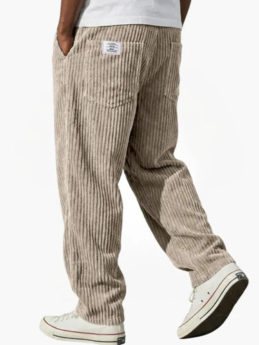 Khaki corduroy trousers - Beaulin Paris